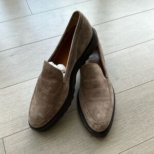 Aquatalia brown suede loafer